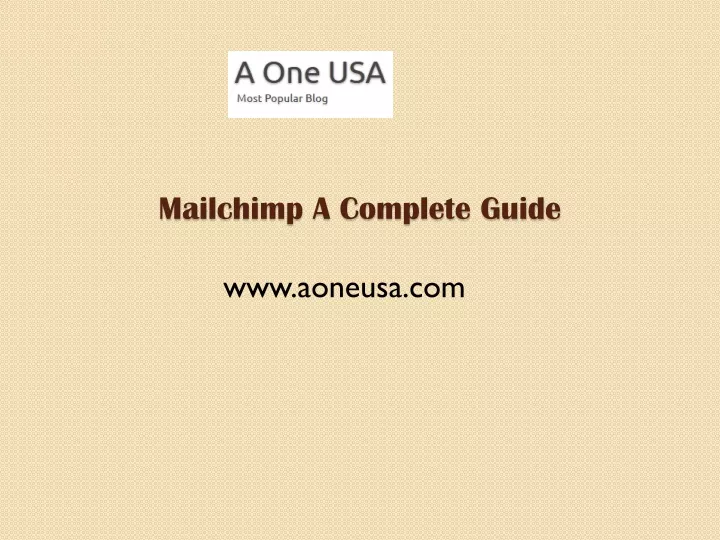 mailchimp a complete guide