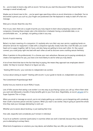 so you re ready to book a day with an escort