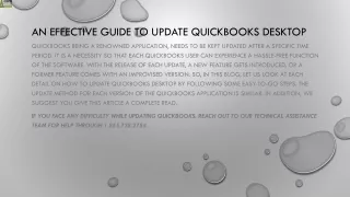 an effective guide to update quickbooks desktop
