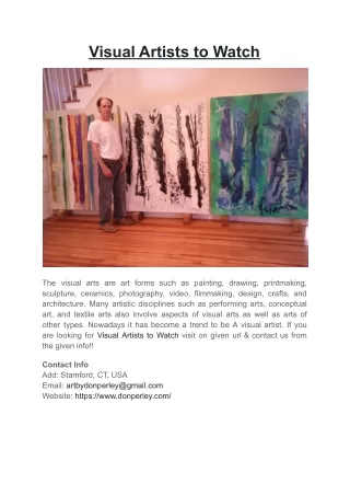visual artists to watch