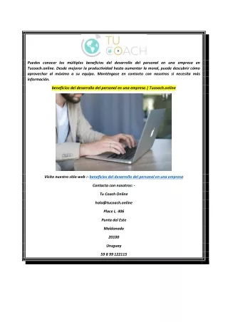 beneficios del desarrollo del personal en una empresa  Tucoach.online