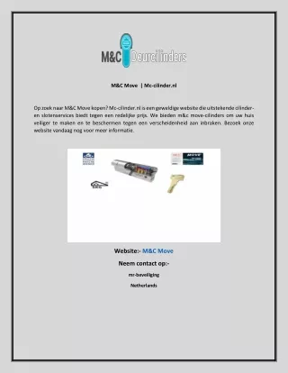 m c move mc cilinder nl