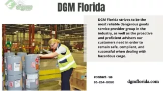 Dangerous Goods Packaging  | DGM Florida