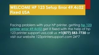 HP 123 Setup Error 49.4c02 Fixed USA