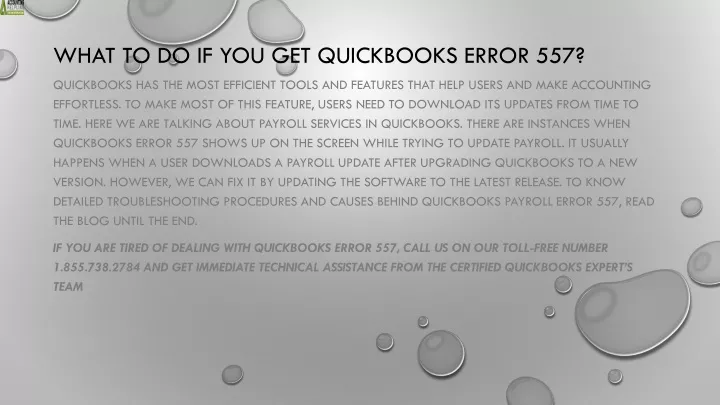 what to do if you get quickbooks error 557