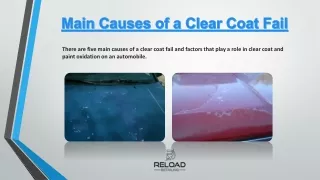 Main Causes of a Clear Coat Fail