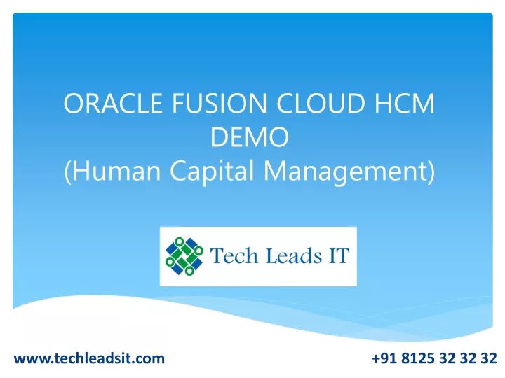 oracle fusion cloud hcm demo human capital management