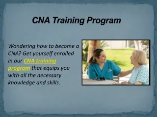 CNA Training Program