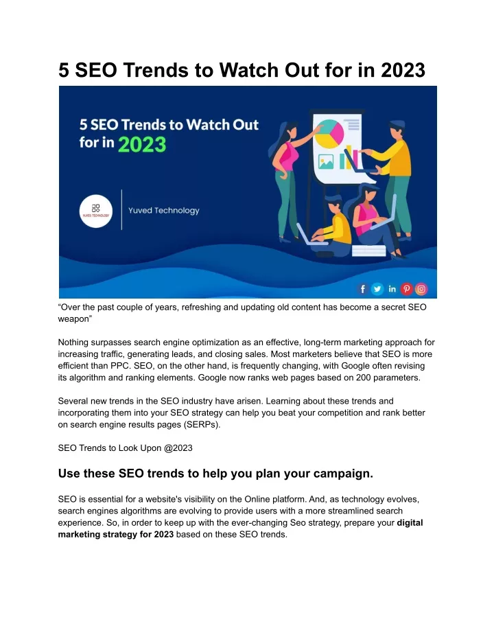 5 seo trends to watch out for in 2023