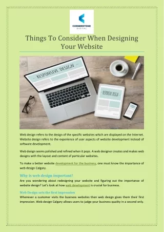 Things to Consider When Designing Your Website