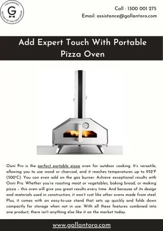 Add Expert Touch With Portable Pizza Oven