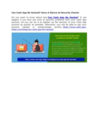 can cash app be hacked have a glance at security