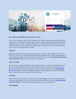 httpwww.ventureuae.com-Blog-How will you get benefited from venture services