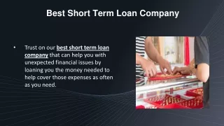 Best Short Term Loan Company
