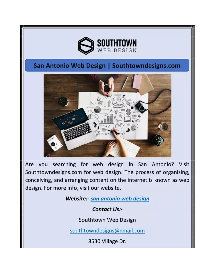 san antonio web design southtowndesigns com