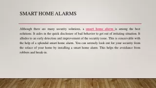 Smart Home Alarms