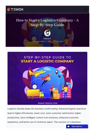 how to start a logistics company a step by step