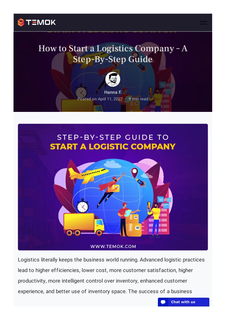 how to start a logistics company a step by step