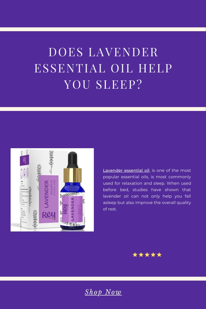 does lavender essential oil help you sleep