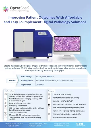 Ultra-High Speed Whole Slide Scanner-OptraSCAN