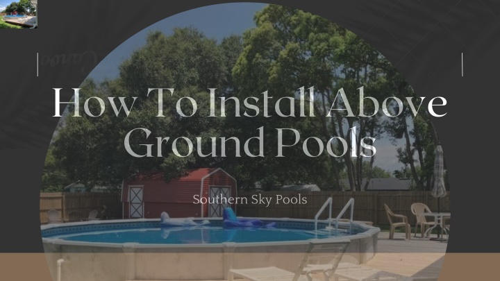 how to install above ground pools