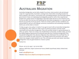 australian migration