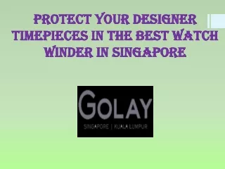 Best Watch Winders in Singapore