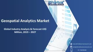 geospatial analytics market global industry