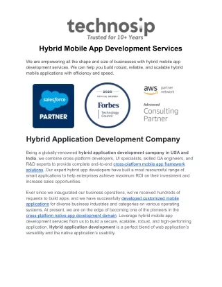 hybrid mobile app development services