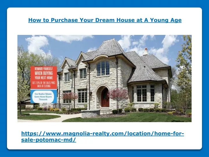 how to purchase your dream house at a young age