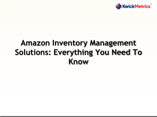 amazon inventory management solutions everything