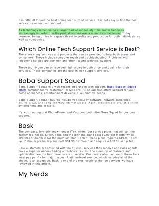 Tech Support Service in the us - Baba Support Service 24*7