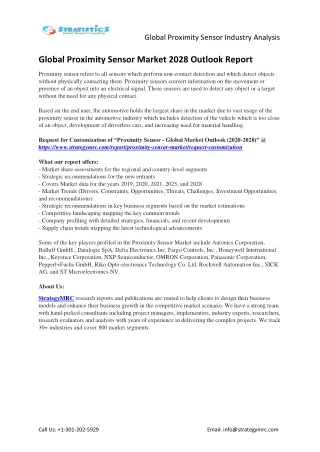 global proximity sensor industry analysis