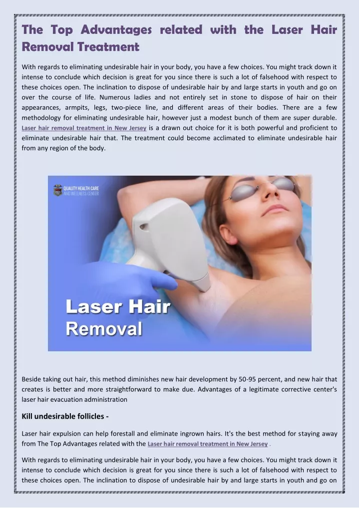 the top advantages related with the laser hair