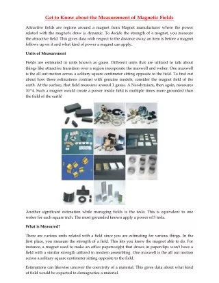 get to know about the measurement of magnetic