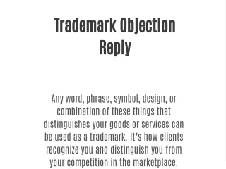 trademark objection reply