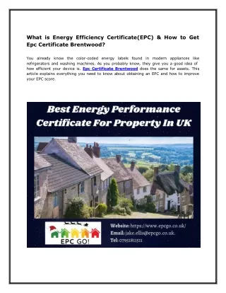 what is energy efficiency certificate