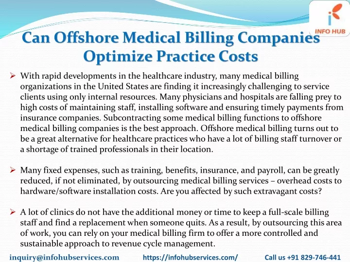 can offshore medical billing companies optimize