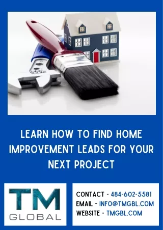 Learn how to find home improvement leads for your next project