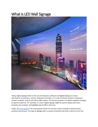 What Is LED Wall Signage 13.4