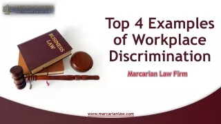 top 4 examples of workplace discrimination