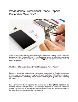 What Makes Professional Phone Repairs Preferable Over DIY