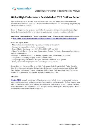 global high performance seals industry analysis