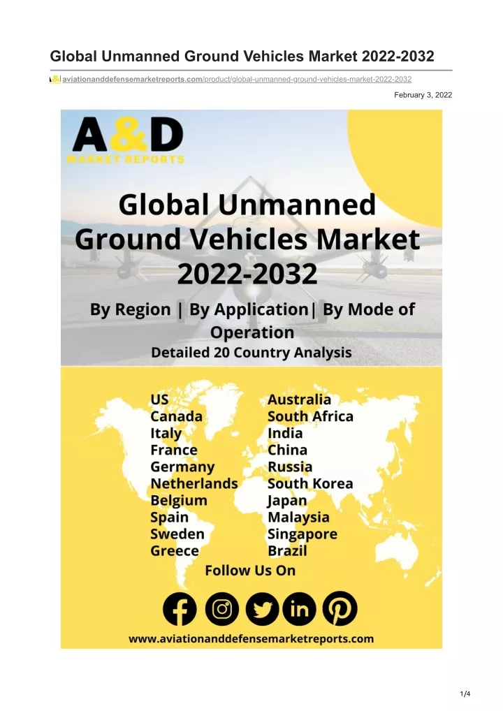 global unmanned ground vehicles market 2022 2032