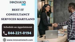 Best IT Consultancy Services Maryland | IT Specialists | Innovatio Tech