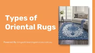 Types of Oriental Rugs