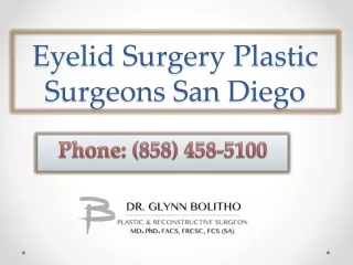 Eyelid Surgery Plastic Surgeons San Diego