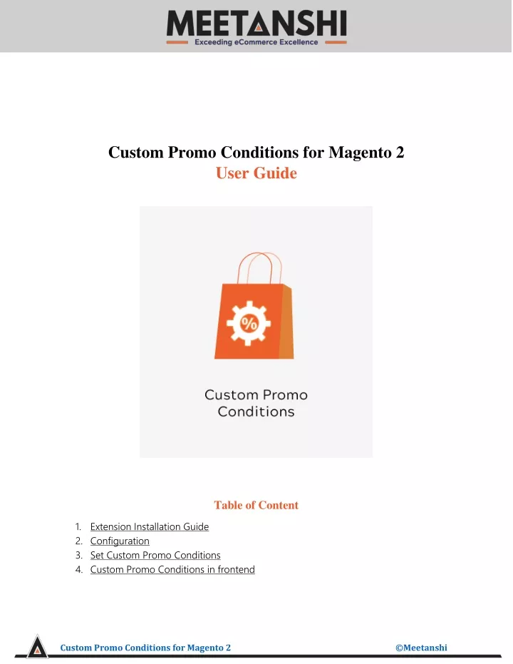 custom promo conditions for magento 2 user guide