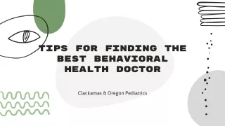 Tips for Finding the Best Behavioral Health Doctor