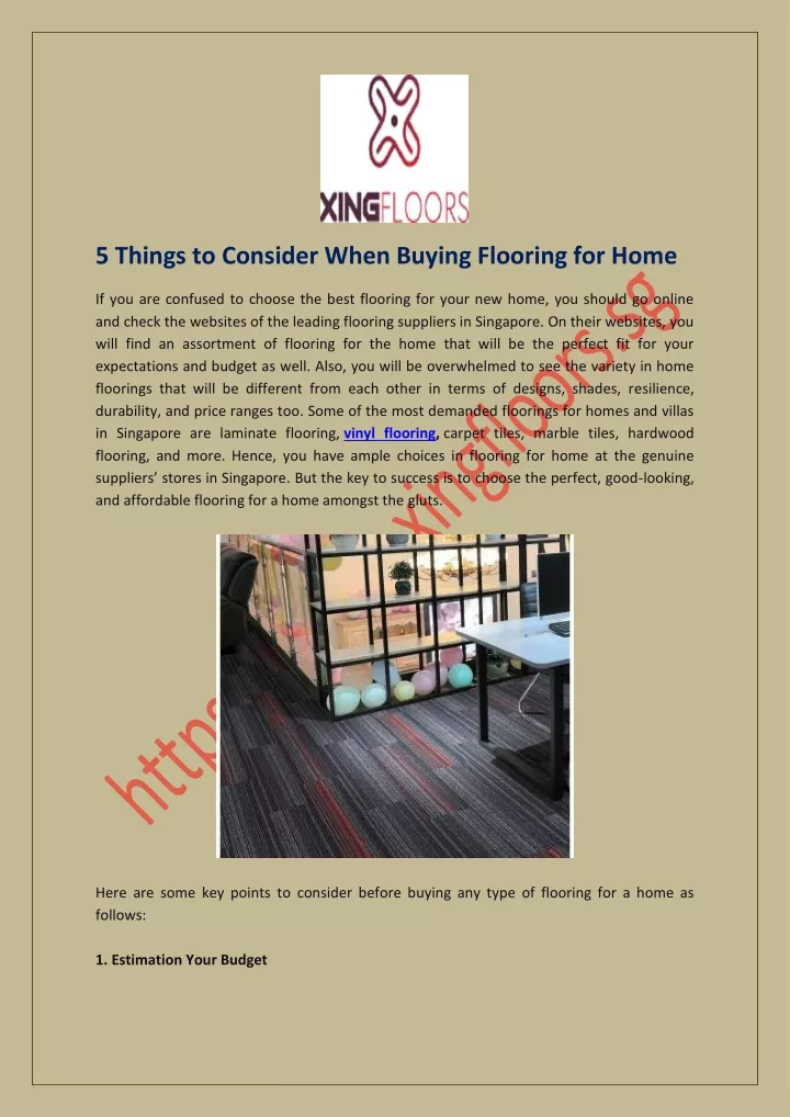 5 things to consider when buying flooring for home